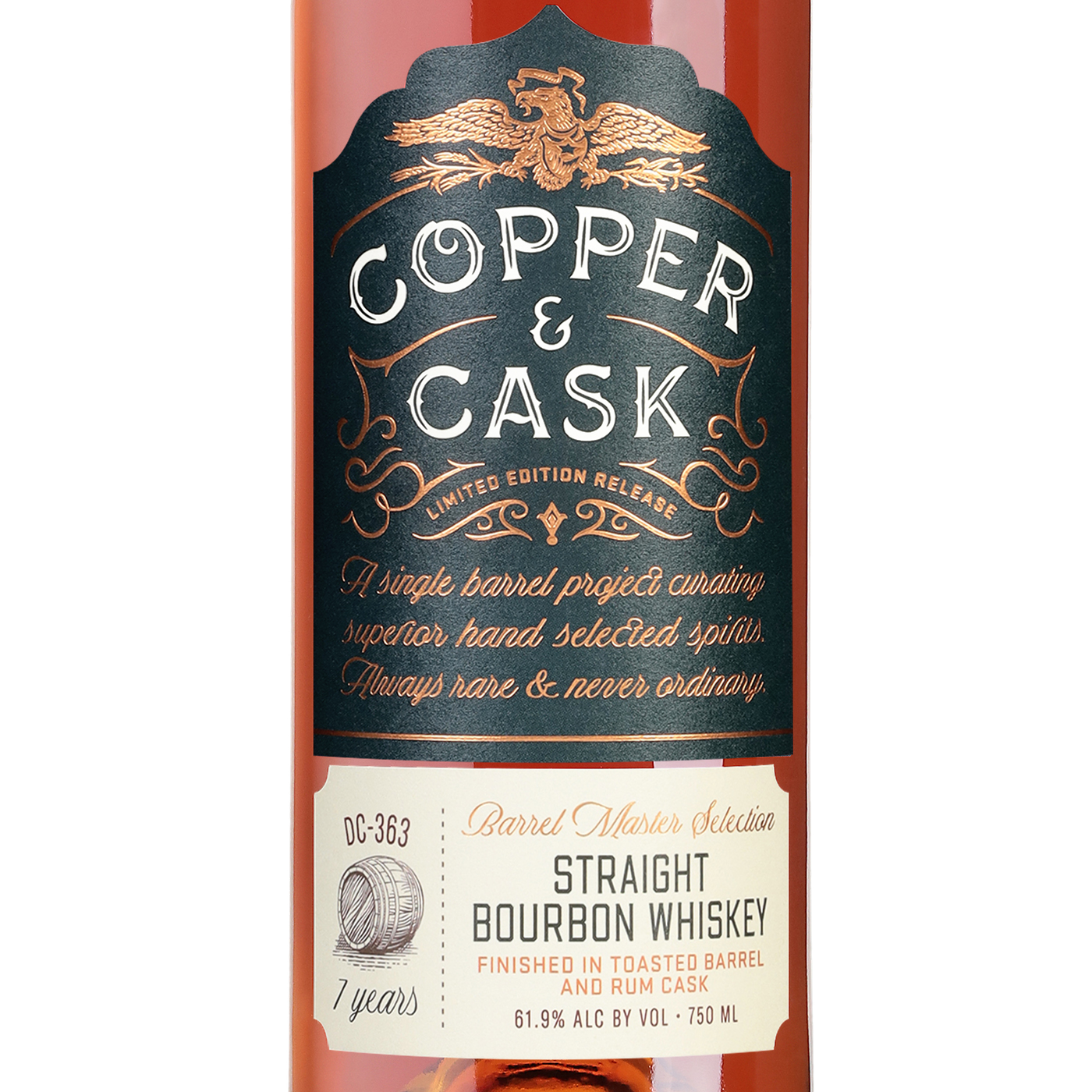 Barrel Master Selection DC-363 (Single Barrel), Toasted Oak & Rum Finished Bourbon