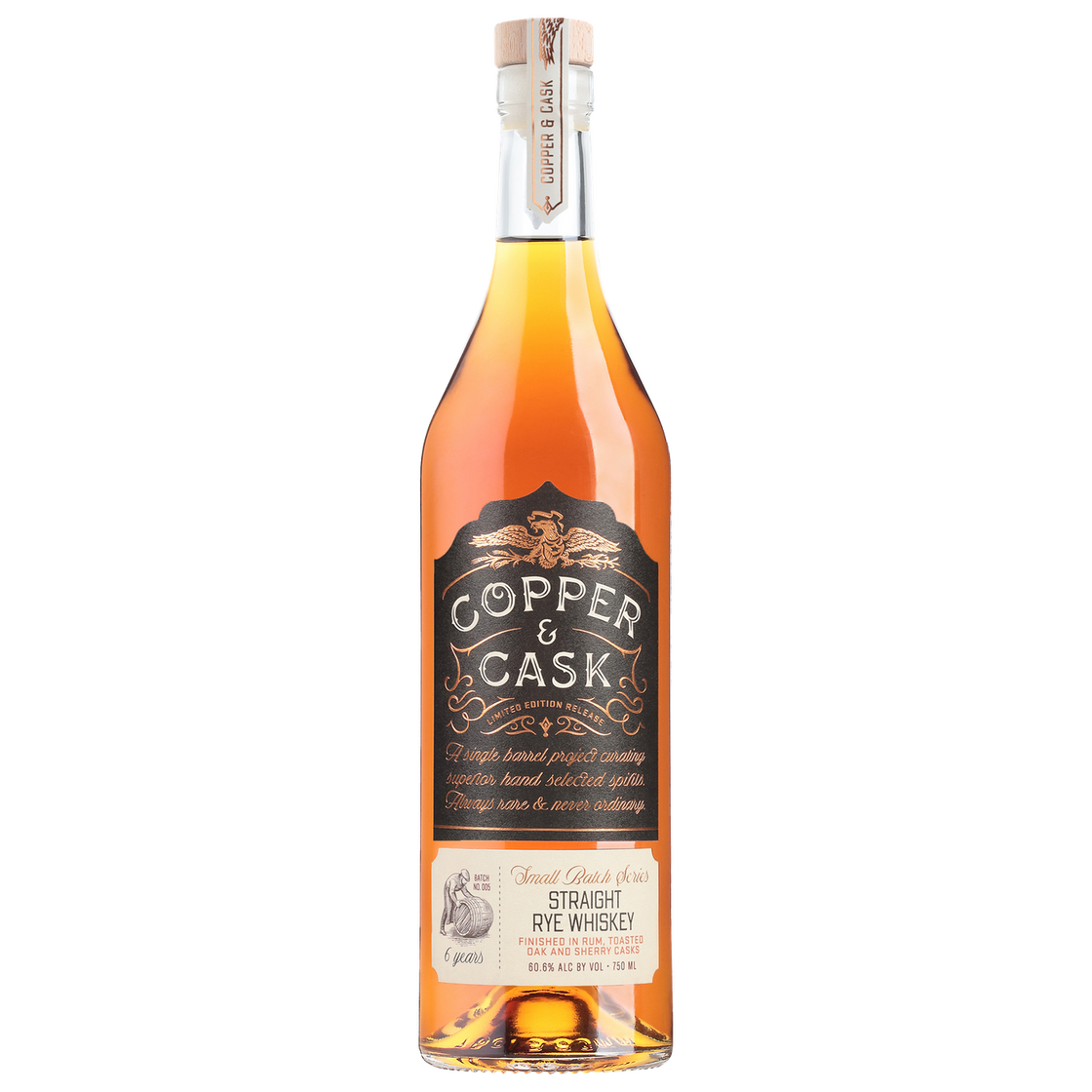 Small Batch Series #005, 6-Year Rye Finished in Rum, Toasted and Sherry