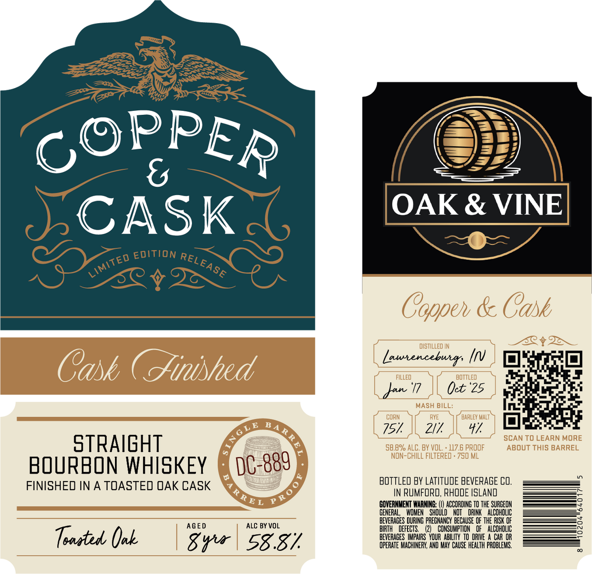 Label 889 dc-889-oakandvine – Copper and Cask